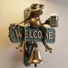 Decorative Door Hanger for Front Doors Porch Home Decorations Chill Frog Doorbells Cool Beer Frog Welcome Bells Gift  Doorbells