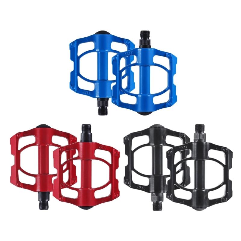 Aluminum Alloy Mountain Bicycles Pedals 4 Seal Bearings Nonslip Bicycles Pedals Wide Flat Cycling Pedals Enduring