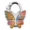 Large Matte Butterfly Hanging Bag Hook - Foldable Women's Bag Buckle & Portable Table Edge Hook for Luggage Accessories.