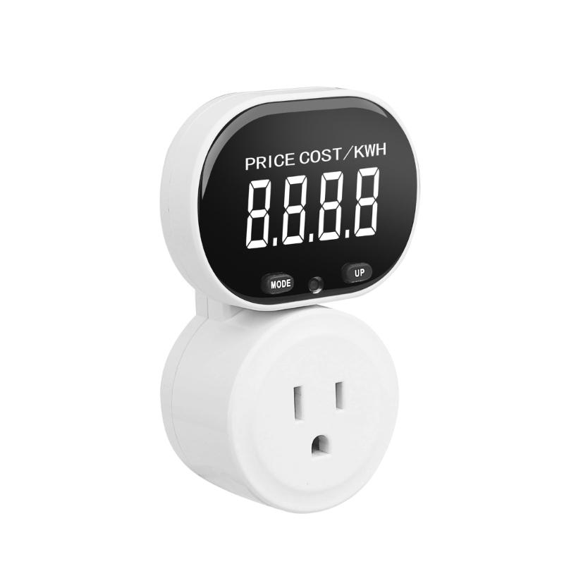 Tomada de Medidor de Energia com Design Rotativo e Display Brilhante em ABS para Cálculo Preciso do Custo de Energia Padrão dos EUA