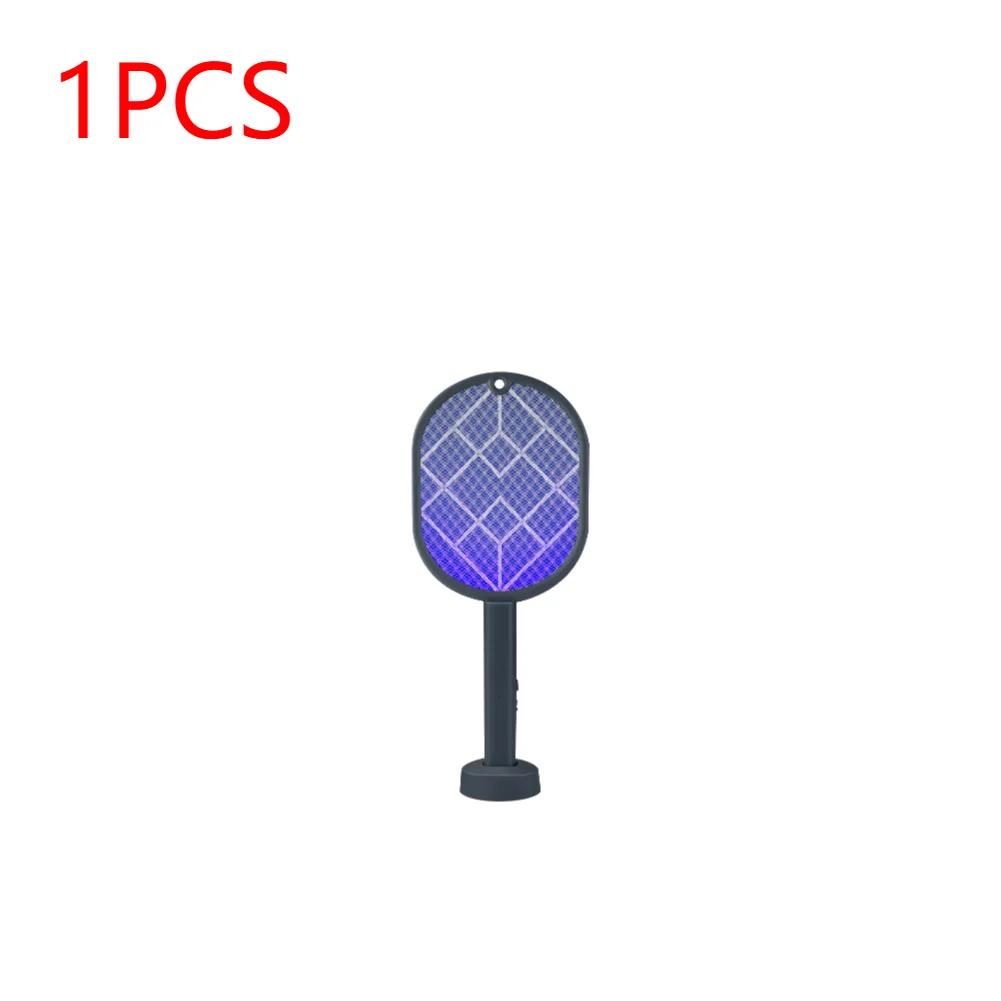 

1-4Pcs 2in1 Electric Mosquito Swatter USB Rechargeable Angle Adjustable Protective Net Household Supplies for Home Summer Sleep