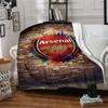 Coperte con stemma dell'Arsenal Football Club in flanella stampata, traspiranti, calde, da divano per casa, ufficio, copriletti 0708a25