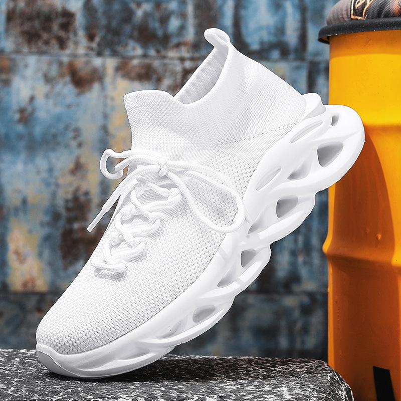 

Женские 2025 новые летние дышащие туфли из сетки с плетением «муха», туфли-носки, универсальные повседневные спортивные кроссовки для бега 36