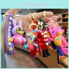 Magical Digital Circus Keychain Colorful Cartoon Rubber Bag Charm Cute Accessories