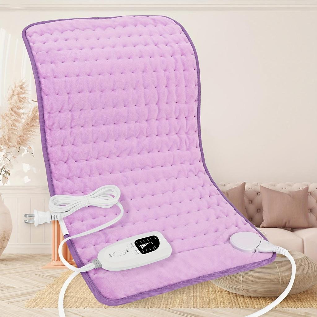 Extra Large Electric Heating Pad - Portable 6-Level Quick Heating To 140°F, Auto Shut-Off In 2 Hours, Machine Washable for Leg, Shoulder, Knee, Neck