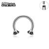 1/5/50Pcs G23 Titanium ASTM-F136 Piercings Nose Ring Internal Thread C Rod Zircon Body Jewelry For Women