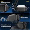 Full Body Protective for True Wireless Earbuds Featuring Built In Cleaning Pen Safety Lock Design and Carabiner Clip for