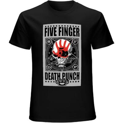 Xhaxhi Herren T-Shirt Five Finger Death Punch, 5FDP Weiches Herren Trainingsshirt Rundhals Sport T-Shirt für Herren Atmungsaktiv(9)