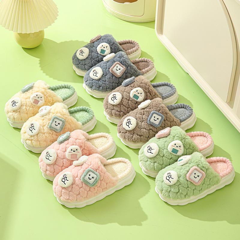 Хлопковые тапочки с липучками из хлопка женские домашние теплые удобные милые парные — фото 3