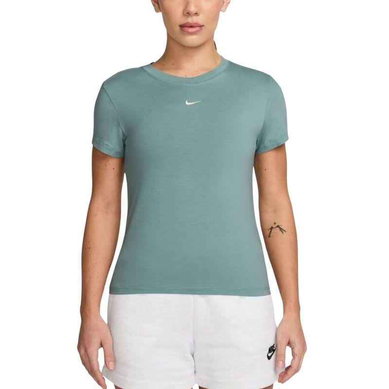 Nike As W Nsw Nk Chll Knt Md Crp Logo Solid Loose Outdoor Crew Neck Short Sleeve Regular T-Shirt Women T-Shirts FV5509-018