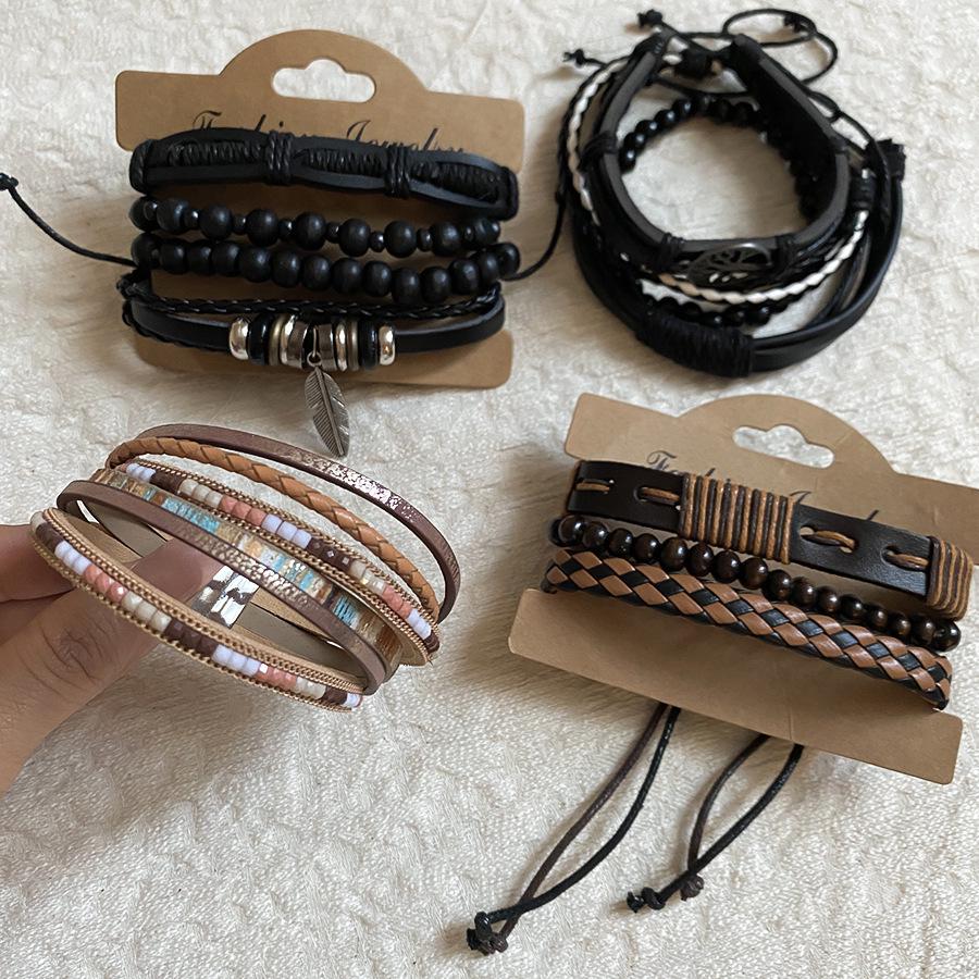 Chic Multi-layer Rhinestone Leather Bracelet: Trendy, Versatile, and Stylish Bangle for Women.