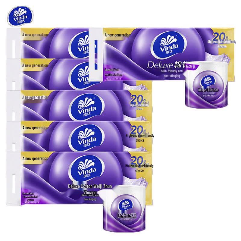 Vinda Cotton Soft 4-Ply Unscented Toilet Paper