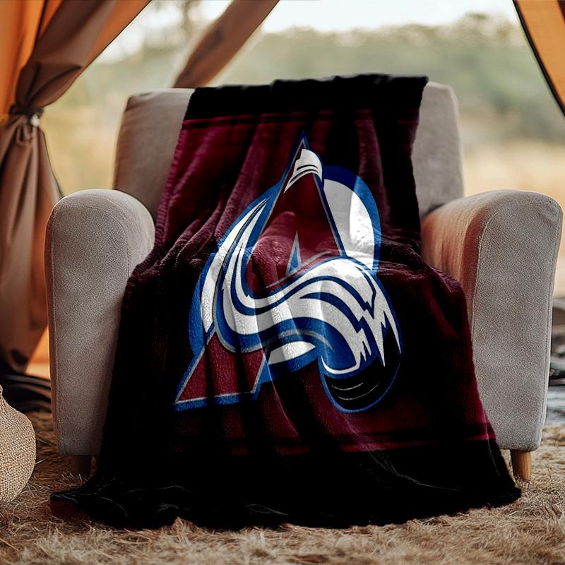 Colorado Avalanche Blanket Flannel Throw for Sofa, Travel, Camping, Livingroom, Office, Chair and Bed Soft and Warm Holiday Birthday gifts