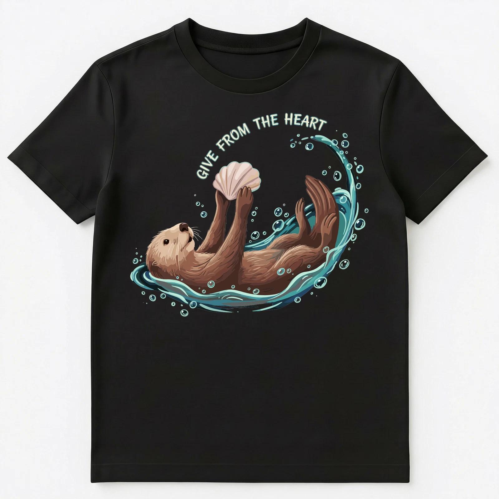 

Cute Otter Shell With Heartfelt Message Unisex T-Shirt 4XL