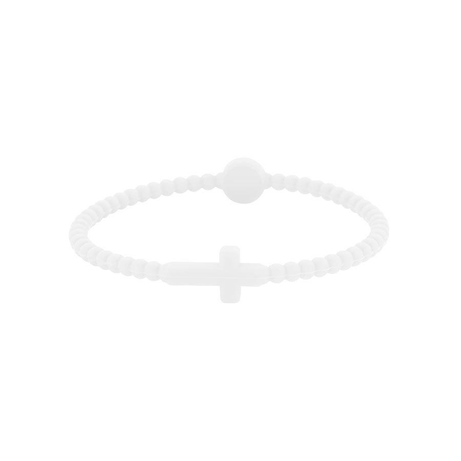 Children's Silicone Cross Thin Macaron Color Wristband Bracelet