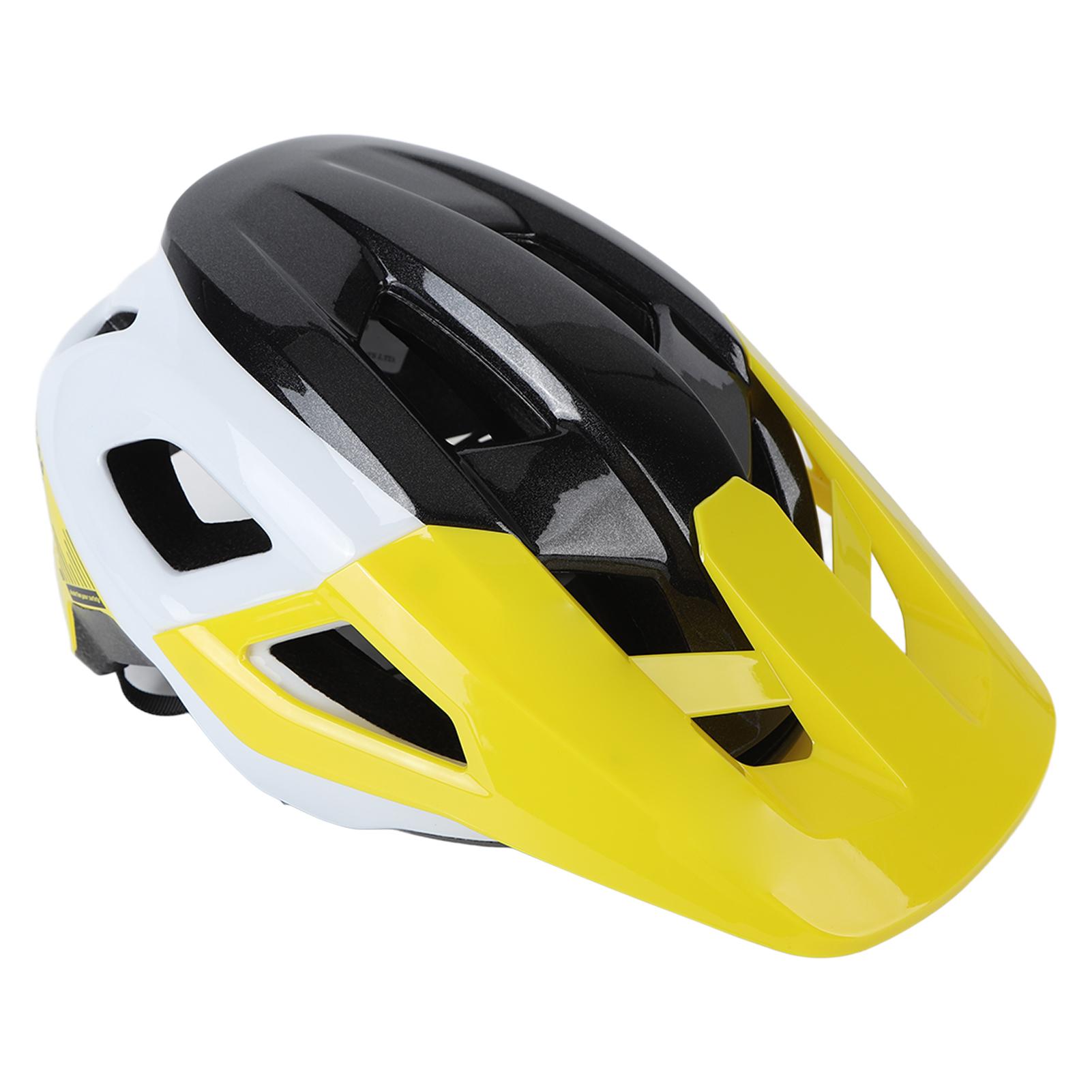 

Mountain Bike Helmet Safe Lightweight Heat Dissipation 13 Ventilation Ports Adjustable Size Cycling Helmet for Adult Yellow