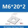 304 Stainless Steel Thickened Square Washer for Curtain Wall (M4-M16)