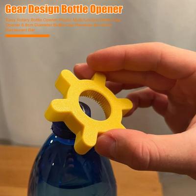Easy Rotary Bottle Opener Plastic Multi-function Bottle Cap Opener 6.8cm Diameter Bottle Cap Remover for Home Restaurant Bar