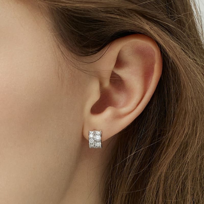 

hyeres-lor Essence Silver (W) Twinkle Moissanite Earrings HL4E4B444W9XXX