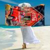 Christmas Gift Halloween Theme Bear Truck Coca Cola Beach Towel Outdoor Camping Vacation Swimming Beach Towel Outdoor Absorbent Bath Towel Y3