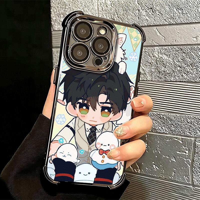 Love And Deepspace Cute Soft Phone Case For iPhone 15 16 17 Air 14 Pro Max 16E Plus 13 12 Mini Plating Anti-Fall Fundas