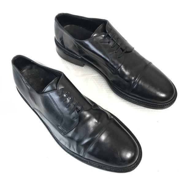 LOTTUSSE SELECTION/Goodyear Welt Leather Straight Tip Shoes/8/26.5-27.0/Black/Vintage Business(USED)