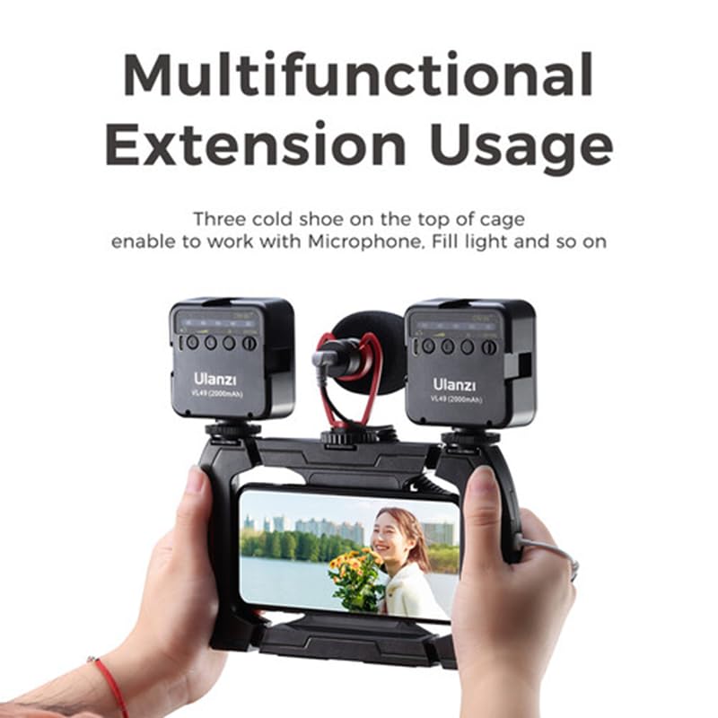 Ulanzi U-Rig Lite Smartphone Video Rig/Cage with Sweatproof and Non-Slip Grip, Ideal for Filming and Video