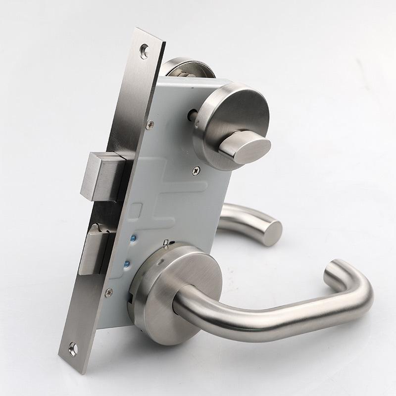 

Stainless Steel Fireproof Passage Door Lock with U-Shaped Handle and Copper Cylinder