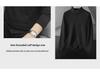 Men's Black Slim Fit Mid-Neck Knitted Sweater - Half Turtleneck for Autumn/Winter