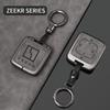 Zinc Alloy Leather Car Key Case Cover, For Zeekr 001 007 009 Zeekr X Zeekr Nfc Holder Shell Fob Protective Keychain Accessories