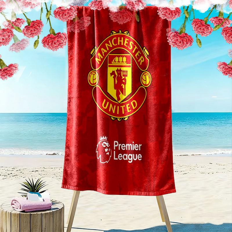 Telo Mare Raw MUFC Passion Print, Telo Grande Morbido Asciugatura Rapida per Spiaggia Campeggio Nuoto