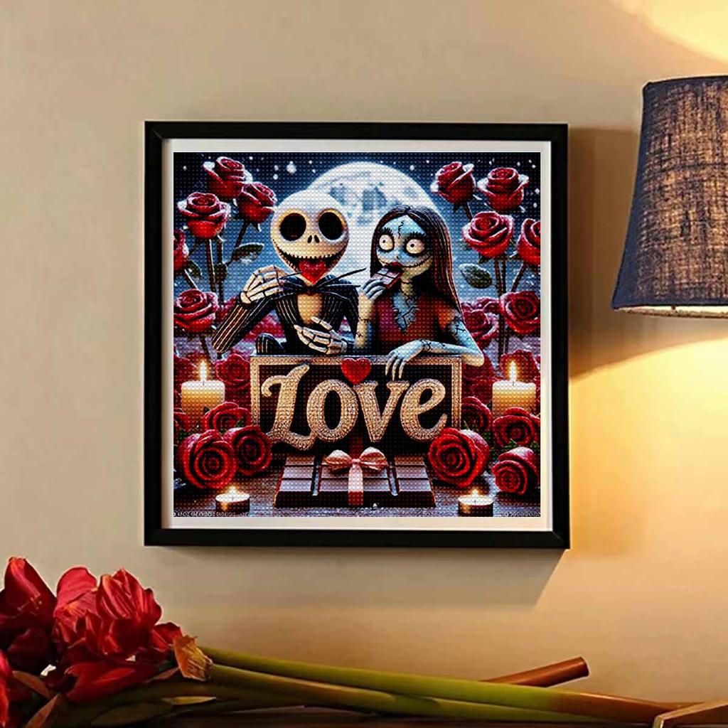 DIY Diamond Painting Round Diamond Jack and His Partner Full Diamond Mosaic Home Decoration Painting Cross Stitch Kit