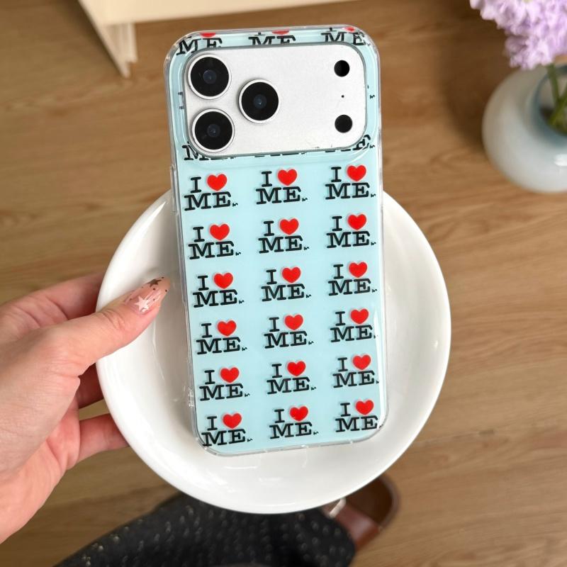 

Корейский Инс Милый Чехол для Телефона с Рисунком Love Me Для iPhone 17 Pro 16 14 15 Pro Max Защитный Чехол Ударопрочный Защитные Чехлы Lovel iPhone17
