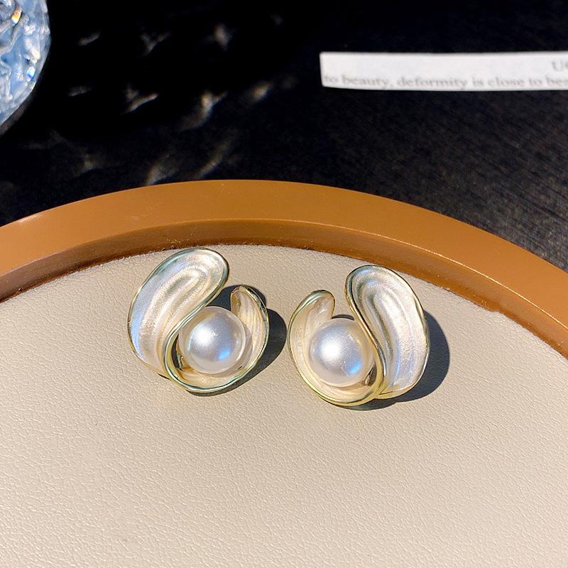 Серьги-гвоздики ретро с покрытием из настоящего золота, персонализированные, с бантом, цветком и жемчугом