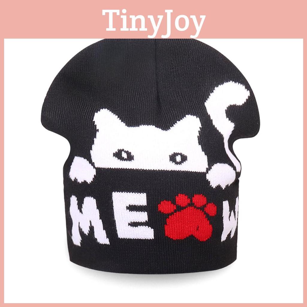 Cat Animal Pattern Knit Cap For Outdoor Activities In Autumn And Winter Fashion