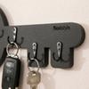 Wooden key hanger Retro Key Black