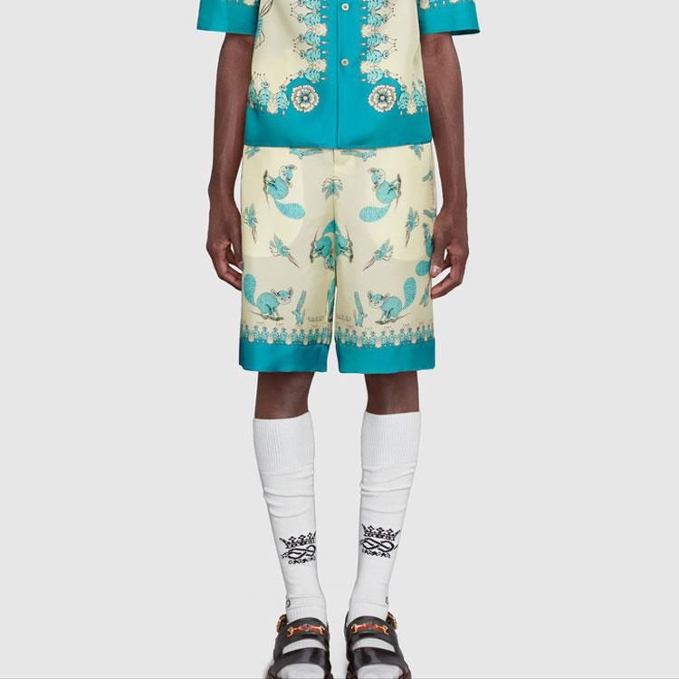 GUCCI x Freya Hartas Shorts Men's Blue 653403-ZAGWX-4262