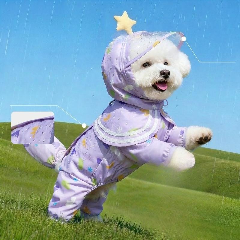 Cute Elf Shape Small and Medium Pet Dog Jacket Raincoat Windproof Waterproof Pet Outdoor Products Pet Clothes 5