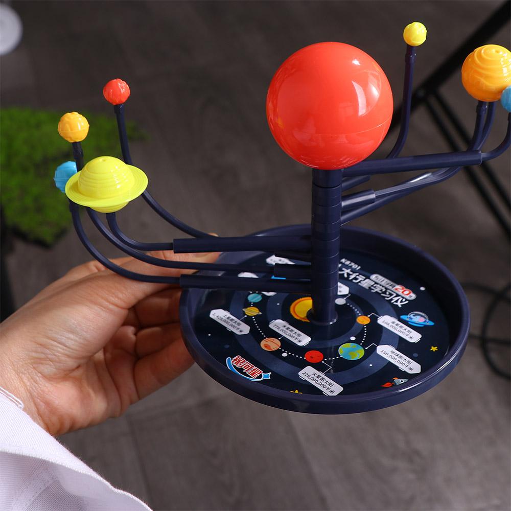 Child Kids Set Science Project Plastic Educational Toy DIY Solar System Model 9 Planets Toys