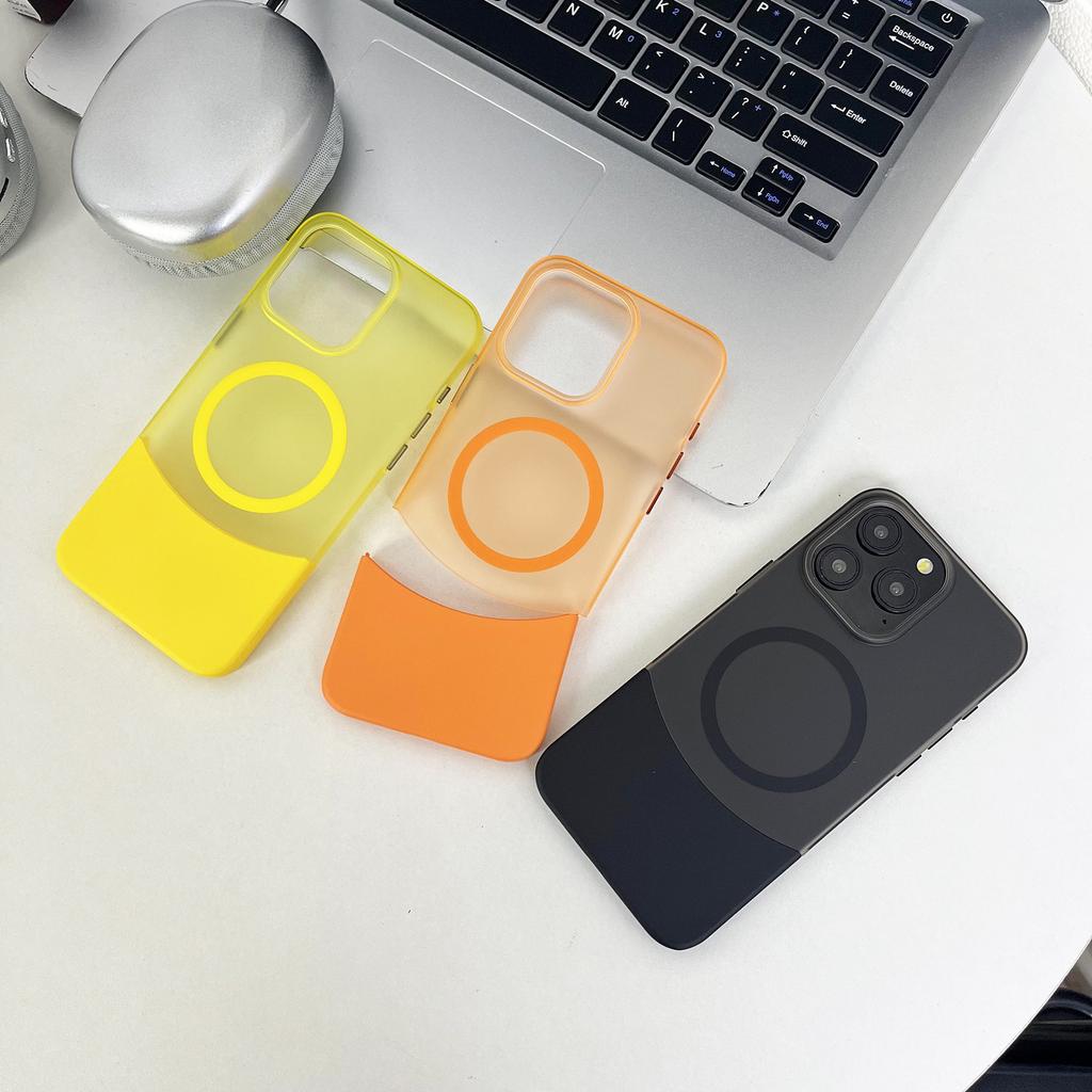 Applicable To iPhone11promax Matte Magnetic Mobile Phone Case Apple 11 Creative Up and Down Plug 2-in-1 PC Case 11