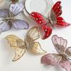 Shatter Resistant Glittering Butterfly Christmas Tree Ornament 25Cm Velvets Design Indoor Outdoor Holiday Party Decoration
