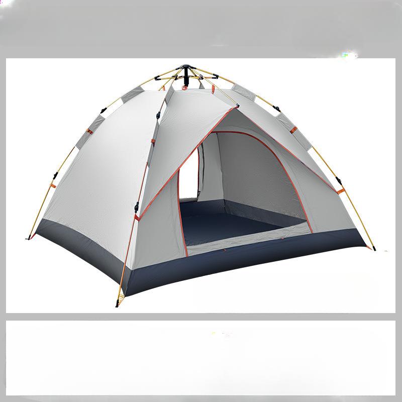 

Полностью автоматическая уличная палатка на 3-4 человека, солнцезащитное и непромокаемое туристическое снаряжение, портативное и не требующее конструкции double door double слоновая кость