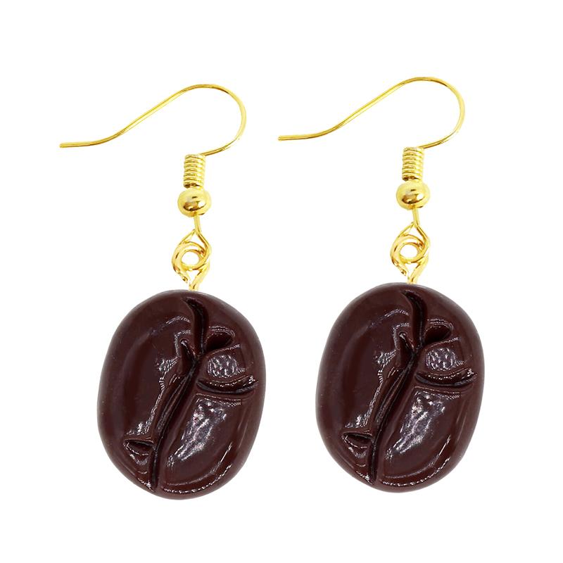 Women Earring Resin Drop Funny Custom Cute Girls Eardrop Kids Chocolate Strawberry Hamburger Dog Mushroom Broccoli Coffee