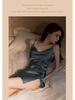 Women's Spaghetti Strap Silk-Style Nightgown - Solid Color Lingerie and Homewear for Spring/Summer