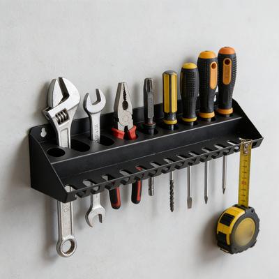 Tool Holder Wall-Mounted Clamp Storage Rack Suitable Workshops Sheds Garages Multifunctional Tool Organization