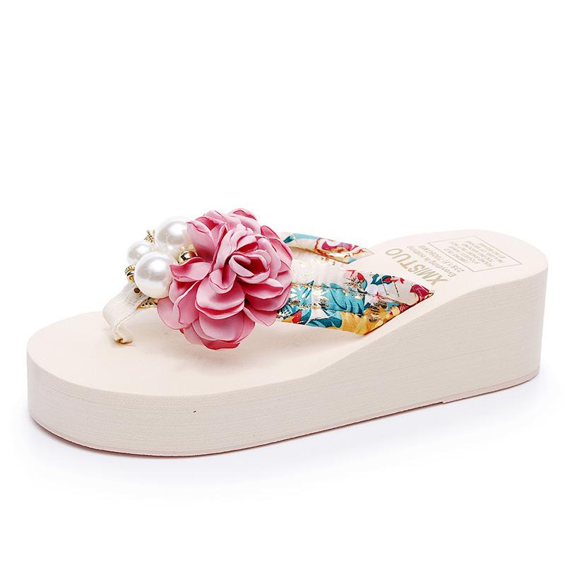 Summer Non Slip Children's Flip Flops Girls Fashion Beach Shoes Pinch Sandals Female Flowers Slippers Wear