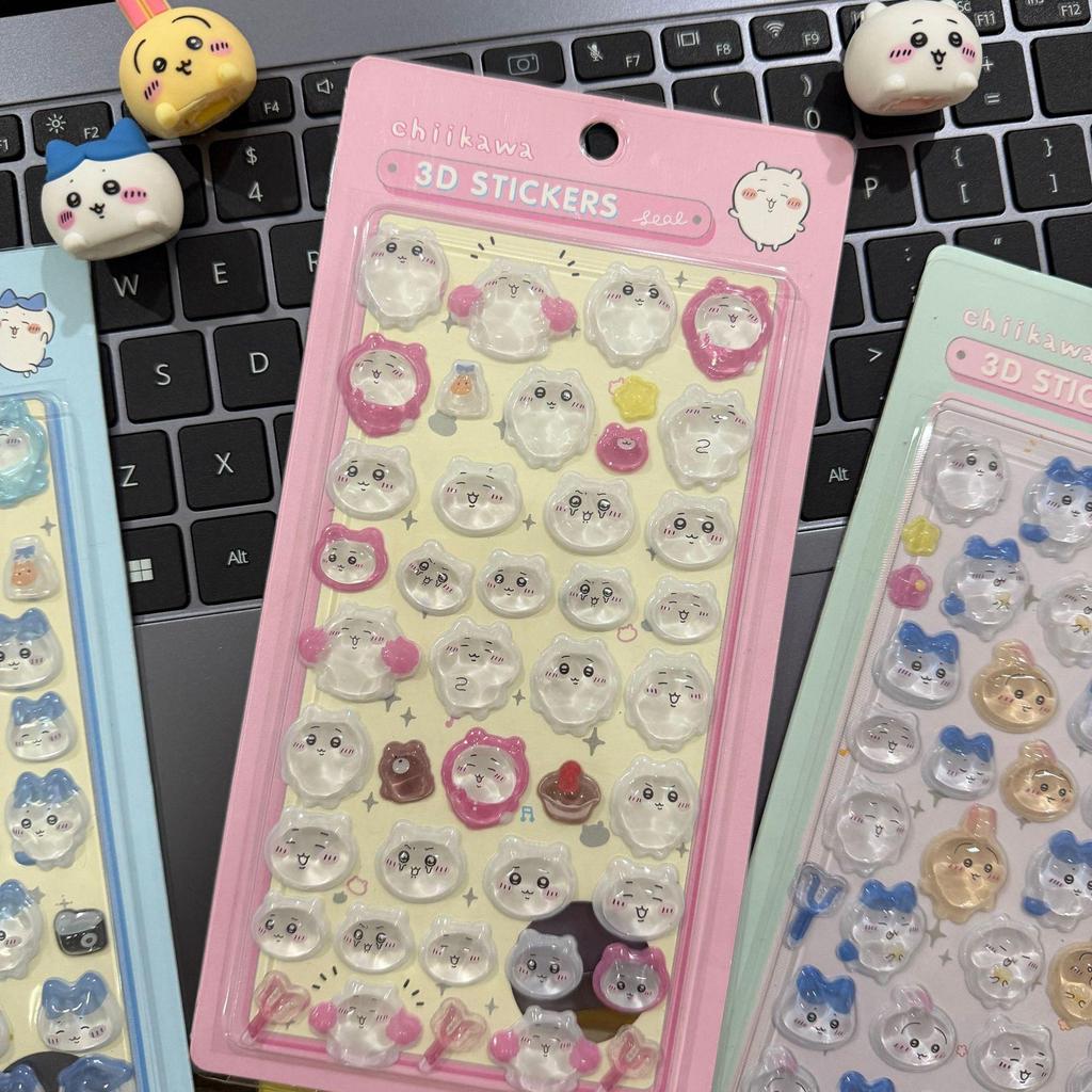3D Embossed Crystal Stickers for Kids - Giyikawadopamine Handmade Mini Figurines for Decoration and Educational Rewards