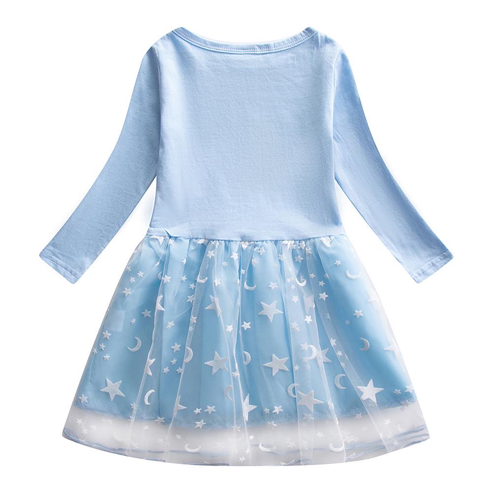 Girls' Stylish Mesh Skirt Long Sleeve Dress - New Spring/Autumn 2022 Fashion