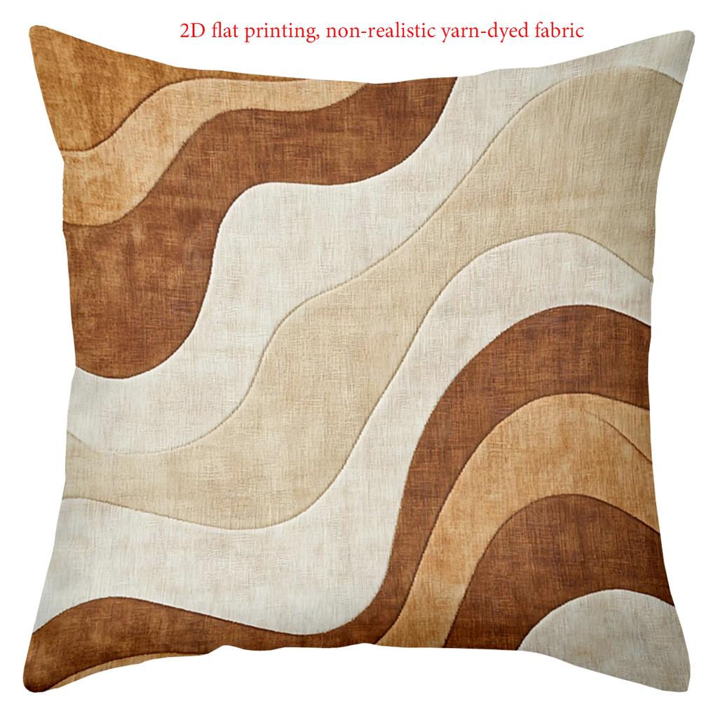 Modern pattern 2D flat printing home decoration polyester pillowcase, sofa decoration cushion cover, bedside throw pillow
