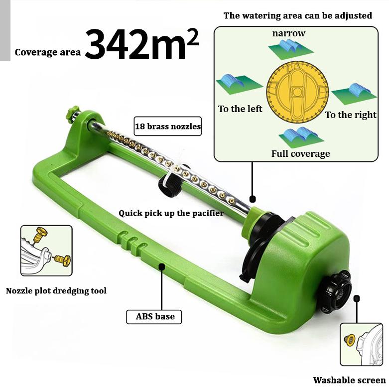 Stropitor pentru leagăn de gazon Pulverizator de grădină 4 moduri 18 duze Udare automată Irigare grădină Udare Agricultură Sistem de irigare